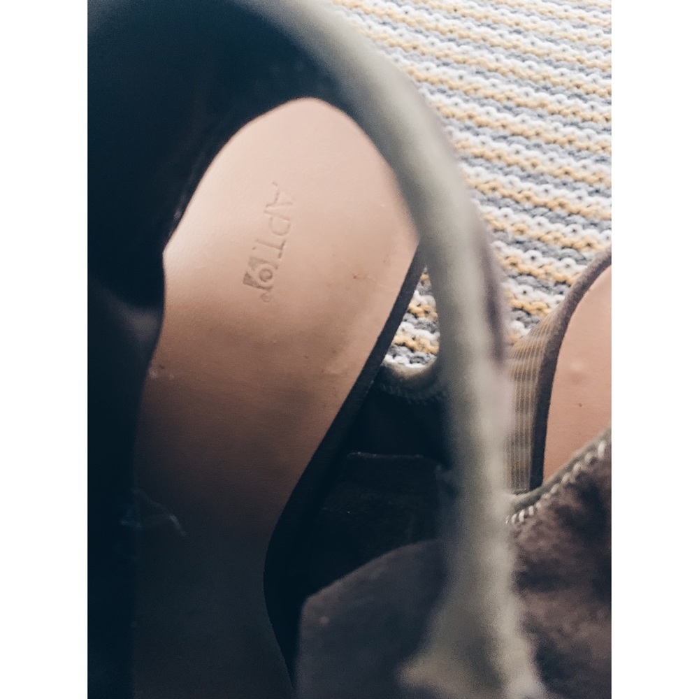 Apt 9 Stretch Suede Open Toe Booties - image 3